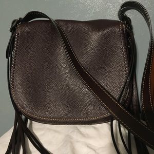 Coach 1941 Whiplash Saddle Bag Oxblood Tassels Crossbody Purse